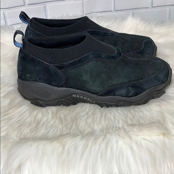Merrell Yeti Black Suede Mocassins Sz 8 - Picture 5 of 7